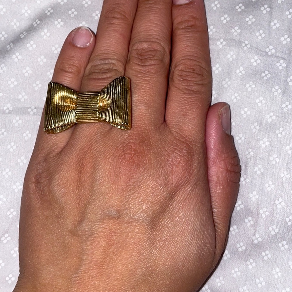KATE SPADE Large Bow All Wrapped Up Statement Ring